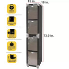 Armoire casier empilable Seville Classics UltraHD à 4 portes