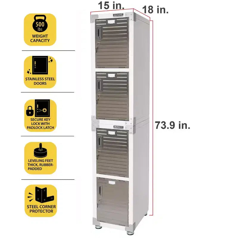 Armoire casier empilable Seville Classics UltraHD à 4 portes