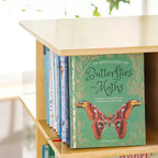 EdQ Présentoir rotatif grand format blanc : Étagère à livres à 3 niveaux pour le rangement en classe, Organisateur de livres avec étagères en acrylique pour l'organisation de l'école à la maison
