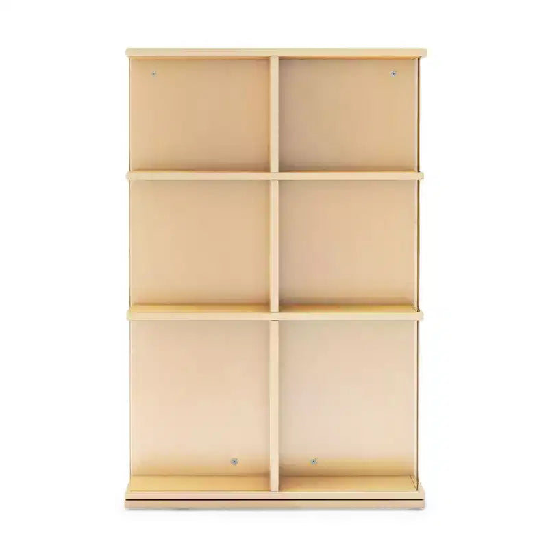 EdQ Présentoir rotatif grand format blanc : Étagère à livres à 3 niveaux pour le rangement en classe, Organisateur de livres avec étagères en acrylique pour l'organisation de l'école à la maison