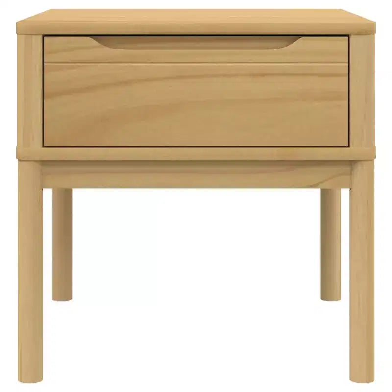 vidaXL Table d'appoint avec Rangement, Table de Chevet, Meuble de Salon, Bois de Pin Massif