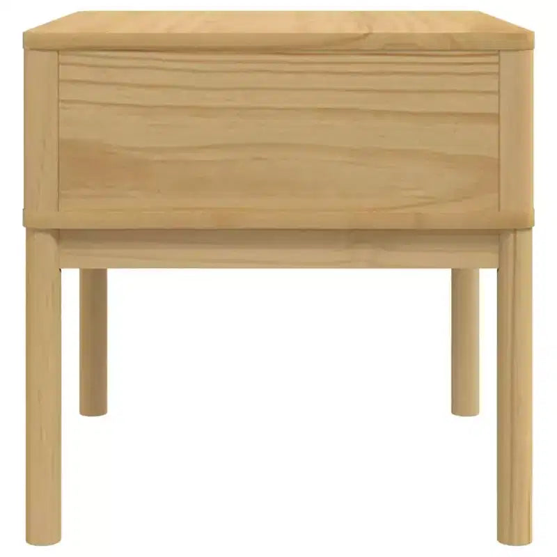vidaXL Table d'appoint avec Rangement, Table de Chevet, Meuble de Salon, Bois de Pin Massif