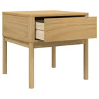 vidaXL Table d'appoint avec Rangement, Table de Chevet, Meuble de Salon, Bois de Pin Massif
