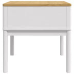 vidaXL Table d'appoint avec Rangement, Table de Chevet, Meuble de Salon, Bois de Pin Massif