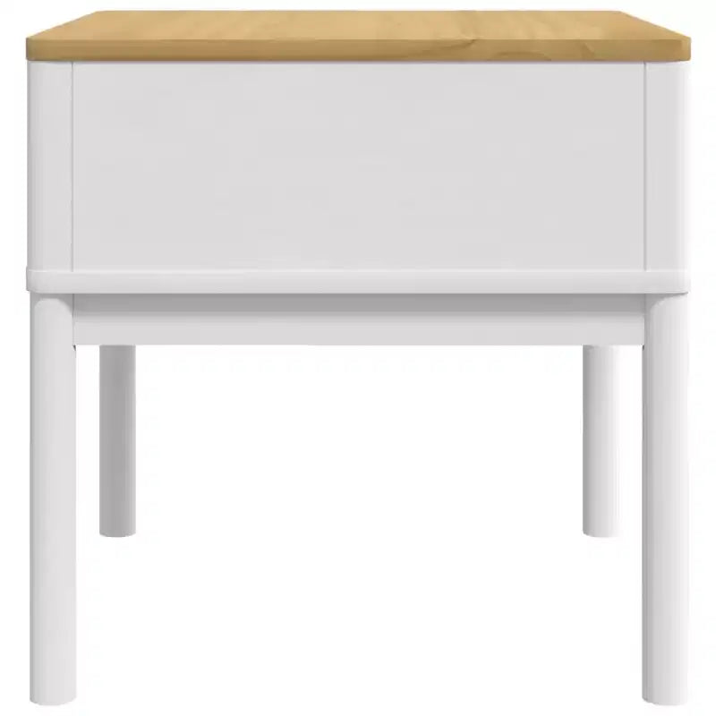 vidaXL Table d'appoint avec Rangement, Table de Chevet, Meuble de Salon, Bois de Pin Massif
