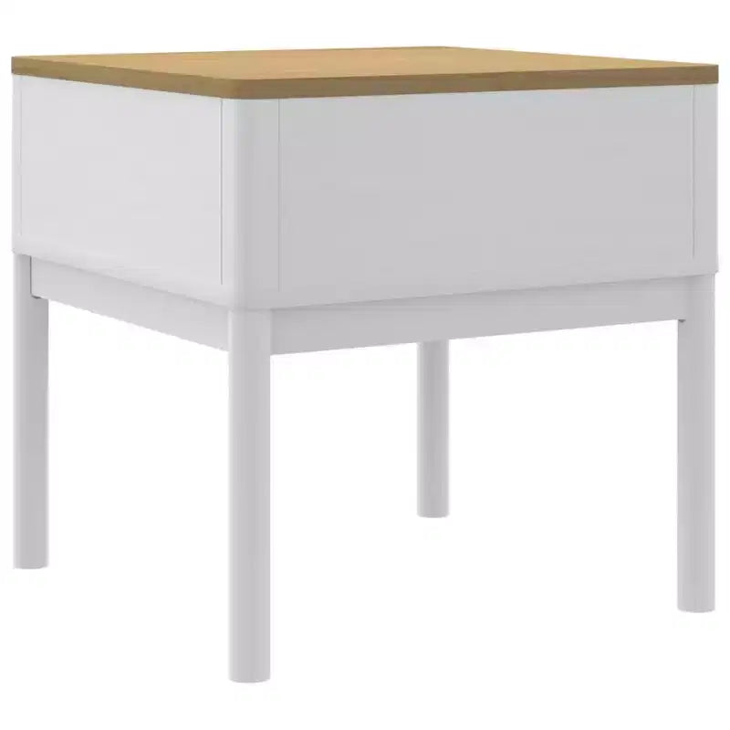 vidaXL Table d'appoint avec Rangement, Table de Chevet, Meuble de Salon, Bois de Pin Massif