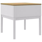 vidaXL Table d'appoint avec Rangement, Table de Chevet, Meuble de Salon, Bois de Pin Massif
