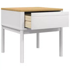 vidaXL Table d'appoint avec Rangement, Table de Chevet, Meuble de Salon, Bois de Pin Massif