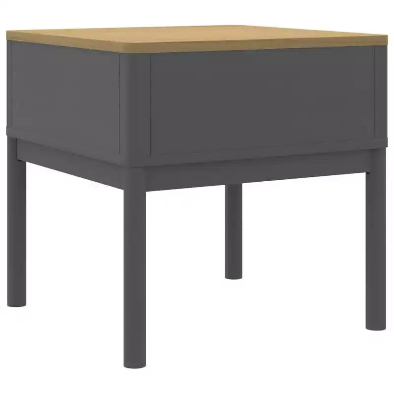 vidaXL Table d'appoint avec Rangement, Table de Chevet, Meuble de Salon, Bois de Pin Massif