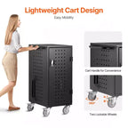 Chariot pour ordinateur portable VEVOR, chariot de charge mobile pour 20 appareils, pour écrans jusqu'à 15,6 pouces, chariot de charge mobile pour bureau et salle de classe, pour Chromebook