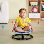 VEVOR Chaise pivotante éléphant pour enfants, capacité 100 kg, chaise tournante à 360°, chaise sensorielle pour enfants autistes avec base en métal antidérapante, bleue