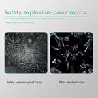 Miroir Mural de Salle de Bain Cadre Noir, Design Anti-Humidité et Anti-Bris (Horizontal/Vertical)