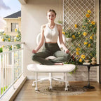 Pinmoco Chaise de bureau sans accoudoirs à pieds croisés, siège extra large, pivotant à 360°, chaise de bureau ergonomique pour la maison, le gaming et la méditation