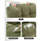 Fauteuil inclinable, Fauteuil à bascule pivotant à 360° pour petits espaces, Fauteuil de crèche en tissu rembourré avec poches latérales pour salon, Cadre en acier Q235