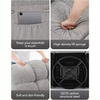 Fauteuil inclinable, Fauteuil à bascule pivotant à 360° pour petits espaces, Fauteuil de crèche en tissu rembourré avec poches latérales pour salon, Cadre en acier Q235