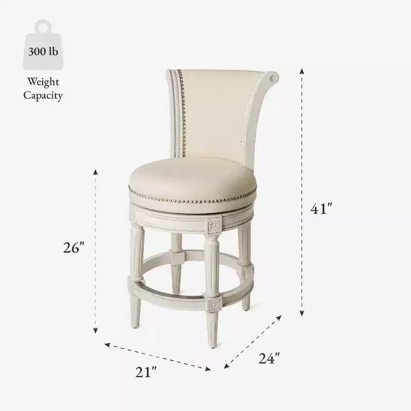 Tabourets de bar pivotants Maven Lane Pullman de hauteur comptoir avec tissu