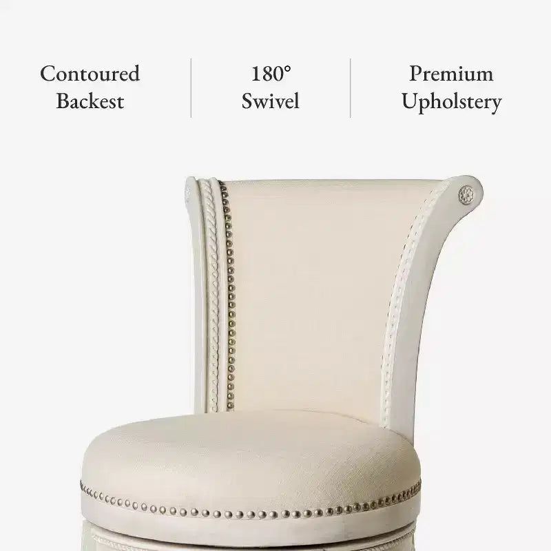 Tabourets de bar pivotants Maven Lane Pullman de hauteur comptoir avec tissu