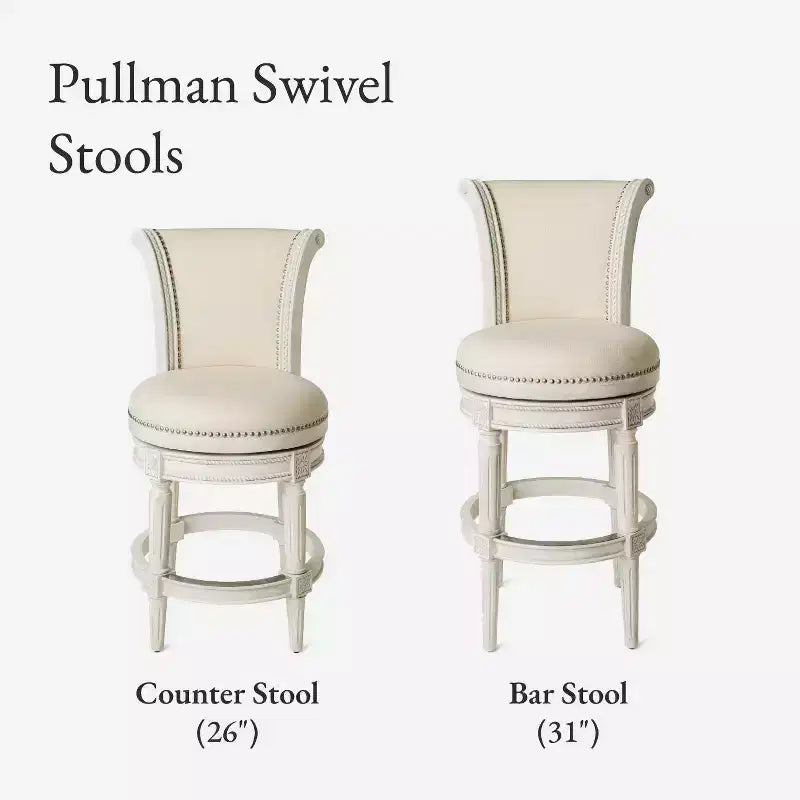 Tabourets de bar pivotants Maven Lane Pullman de hauteur comptoir avec tissu