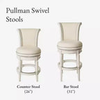 Tabourets de bar pivotants Maven Lane Pullman de hauteur comptoir avec tissu