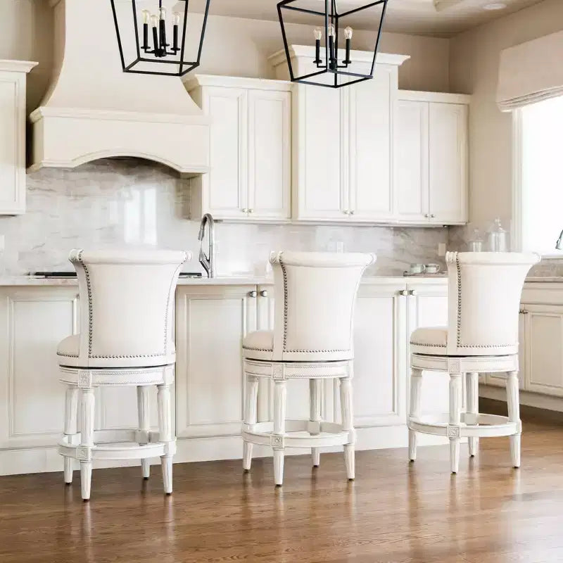 Tabourets de bar pivotants Maven Lane Pullman de hauteur comptoir avec tissu