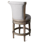 Tabourets de bar pivotants Maven Lane Pullman de hauteur comptoir avec tissu