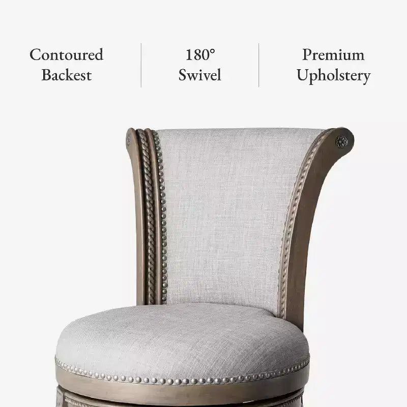 Tabourets de bar pivotants Maven Lane Pullman de hauteur comptoir avec tissu