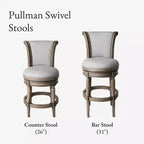 Tabourets de bar pivotants Maven Lane Pullman de hauteur comptoir avec tissu