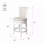 Tabourets de bar pivotants Maven Lane Pullman de hauteur comptoir avec tissu