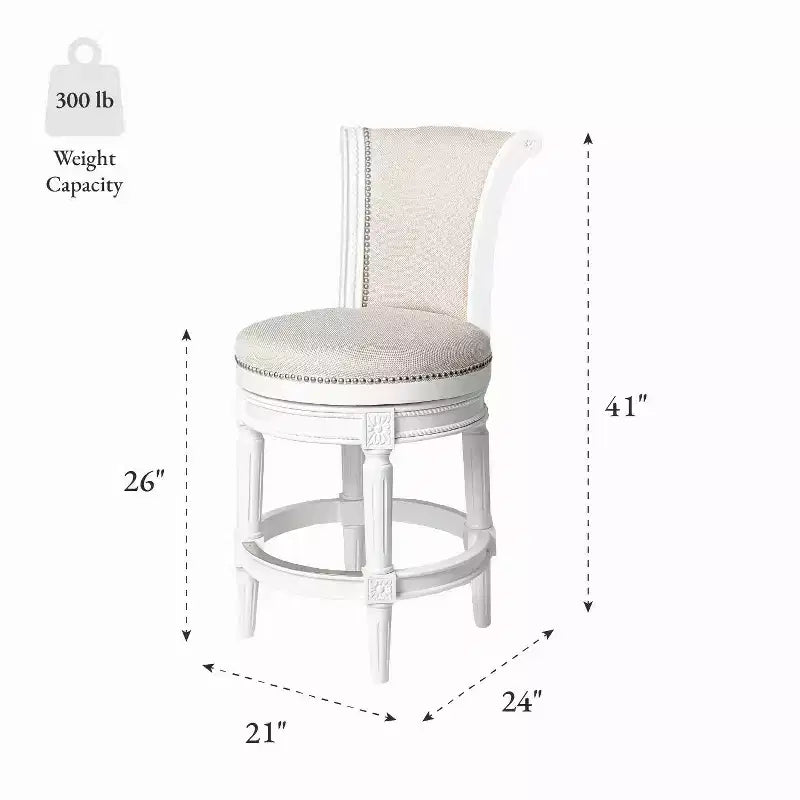Tabourets de bar pivotants Maven Lane Pullman de hauteur comptoir avec tissu