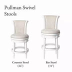 Tabourets de bar pivotants Maven Lane Pullman de hauteur comptoir avec tissu