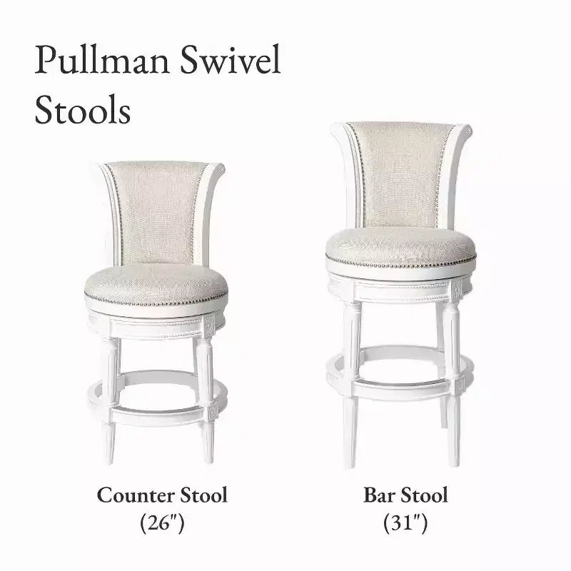 Tabourets de bar pivotants Maven Lane Pullman de hauteur comptoir avec tissu