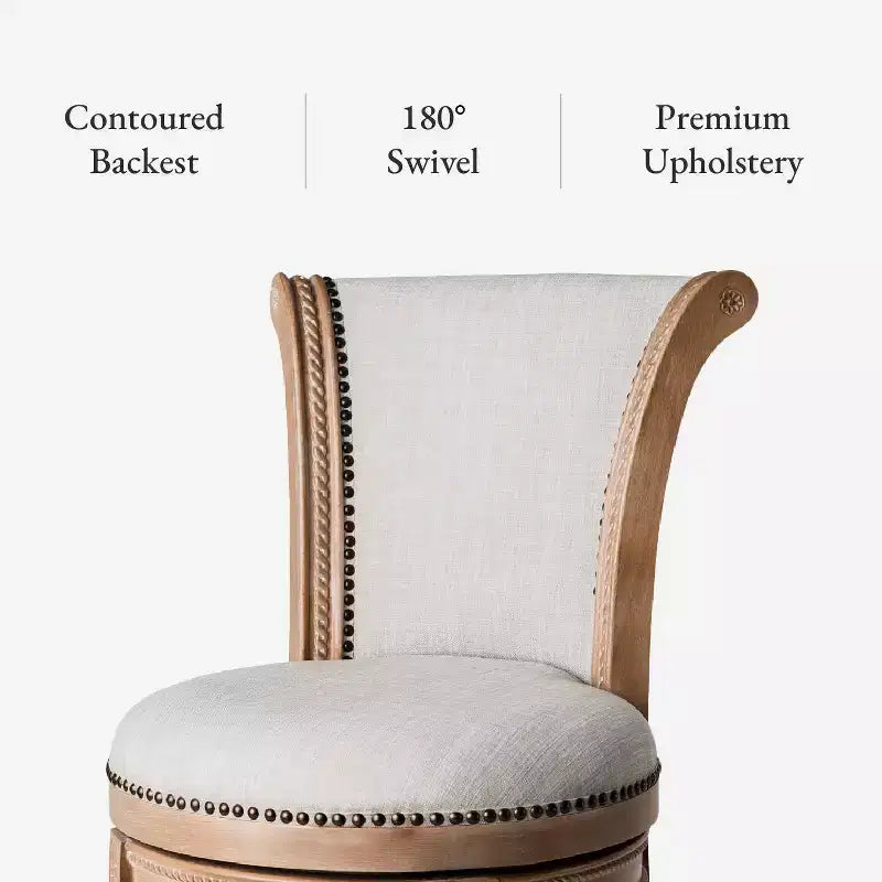 Tabourets de bar pivotants Maven Lane Pullman de hauteur comptoir avec tissu