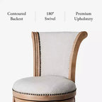 Tabourets de bar pivotants Maven Lane Pullman de hauteur comptoir avec tissu