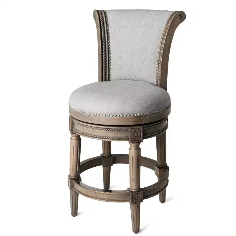 Tabourets de bar pivotants Maven Lane Pullman de hauteur comptoir avec tissu