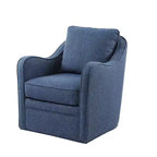 Fauteuil pivotant Akak 360 degrés avec coussin de dossier amovible Fauteuil de salon rembourré et confortable pour salon, bureau, lounge