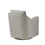 Fauteuil pivotant Akak 360 degrés avec coussin de dossier amovible Fauteuil de salon rembourré et confortable pour salon, bureau, lounge