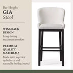 Tabouret de bar Gia Maven Lane avec revêtement en tissu 31