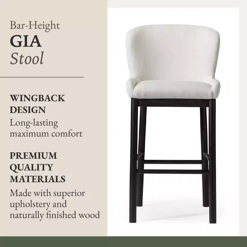 Tabouret de bar Gia Maven Lane avec revêtement en tissu 31
