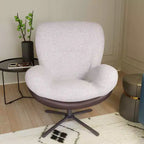 Fauteuil d'appoint Okak, Chaise de bureau pivotante moderne, Chaise moderne en chenille avec similicuir et piètement en métal, Fauteuil d'appoint pour petits espaces