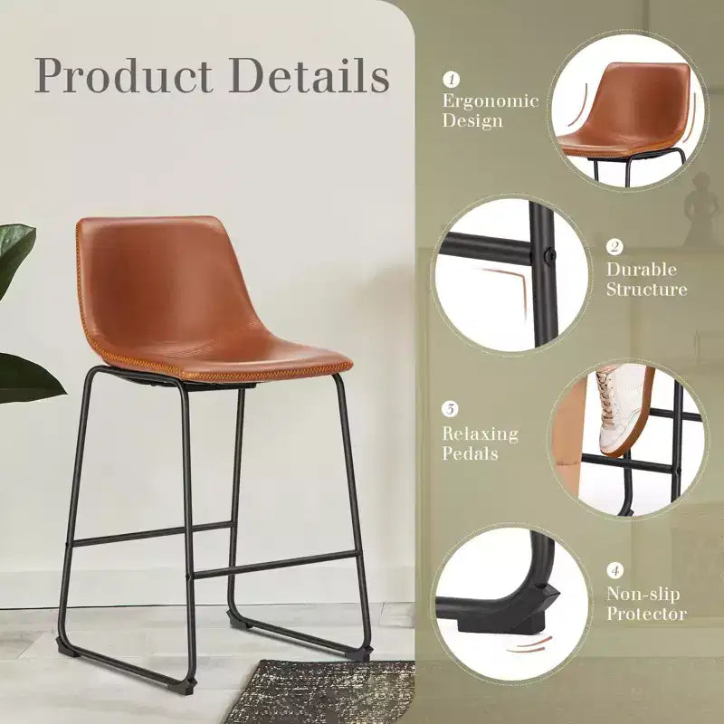 Tabourets de bar MAYEERTY - Chaises de salle à manger sans accoudoirs pour la maison, le bureau et la cuisine