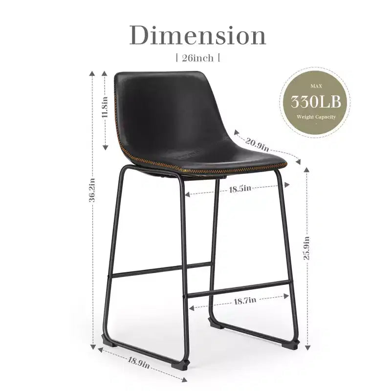 Tabourets de bar MAYEERTY - Chaises de salle à manger sans accoudoirs pour la maison, le bureau et la cuisine