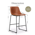 Tabourets de bar MAYEERTY - Chaises de salle à manger sans accoudoirs pour la maison, le bureau et la cuisine