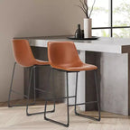 MAYEERTY Barstools - Armless Dining Chairs for Home Office Kitchen