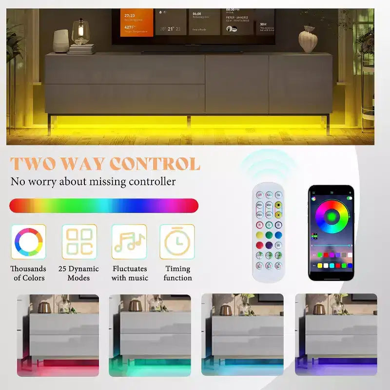 Meuble TV AMERLIFE 70 LED pour téléviseurs jusqu'à 80