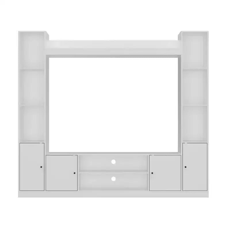 Meuble TV de divertissement moderne et minimaliste Famapy : Design moderne avec console multimédia à grand rangement, étagère TV flottante