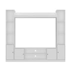 Meuble TV de divertissement moderne et minimaliste Famapy : Design moderne avec console multimédia à grand rangement, étagère TV flottante