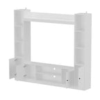 Meuble TV de divertissement moderne et minimaliste Famapy : Design moderne avec console multimédia à grand rangement, étagère TV flottante