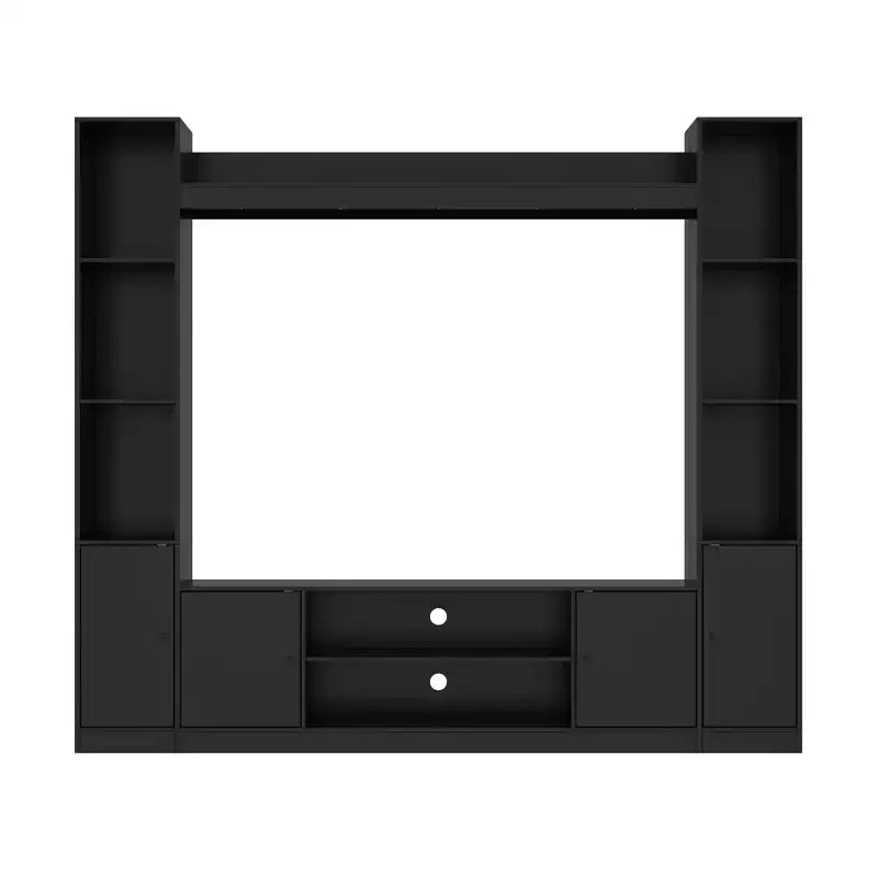 Meuble TV de divertissement moderne et minimaliste Famapy : Design moderne avec console multimédia à grand rangement, étagère TV flottante
