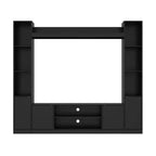 Meuble TV de divertissement moderne et minimaliste Famapy : Design moderne avec console multimédia à grand rangement, étagère TV flottante