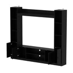 Meuble TV de divertissement moderne et minimaliste Famapy : Design moderne avec console multimédia à grand rangement, étagère TV flottante